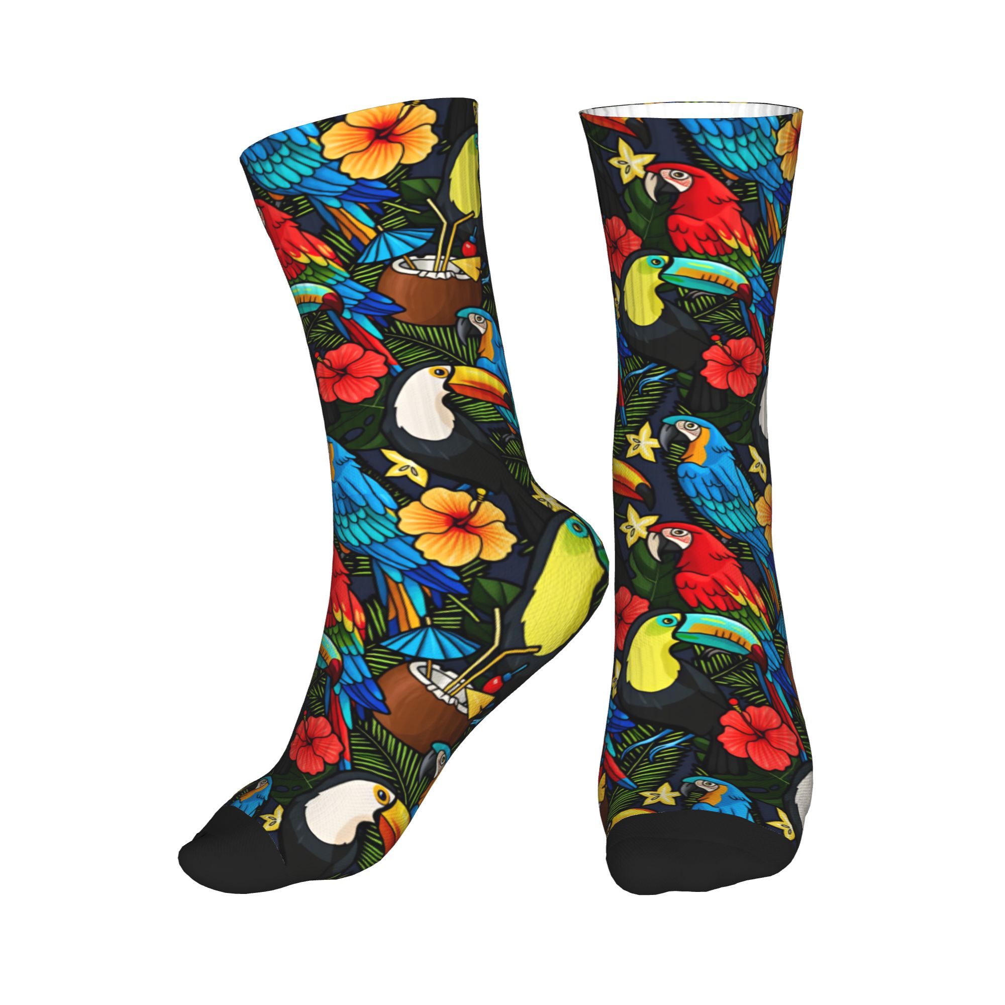 Dress Sock Men - Chaussettes unisexes pour hommes, motif floral